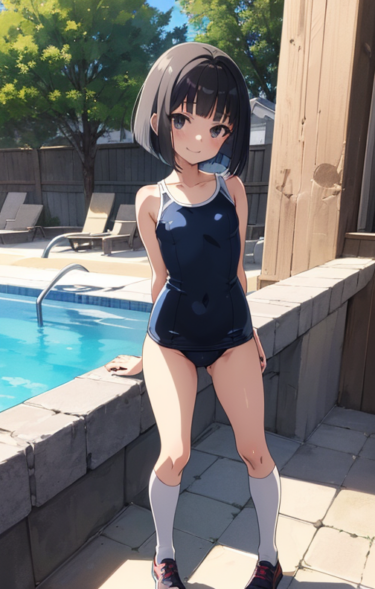 スクール水着微乳女子靴下 / school swimsuit small breasts women’s socks