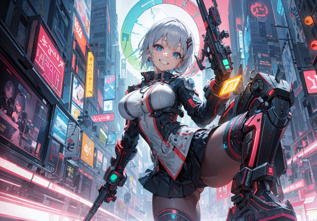 サイバーパンクなサイボーグ少女 / cyberpunk cyborg girl