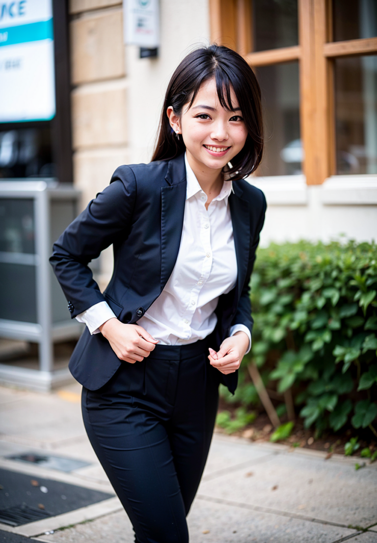 遅刻しちゃった女子新入社員 / Female new employee who was late