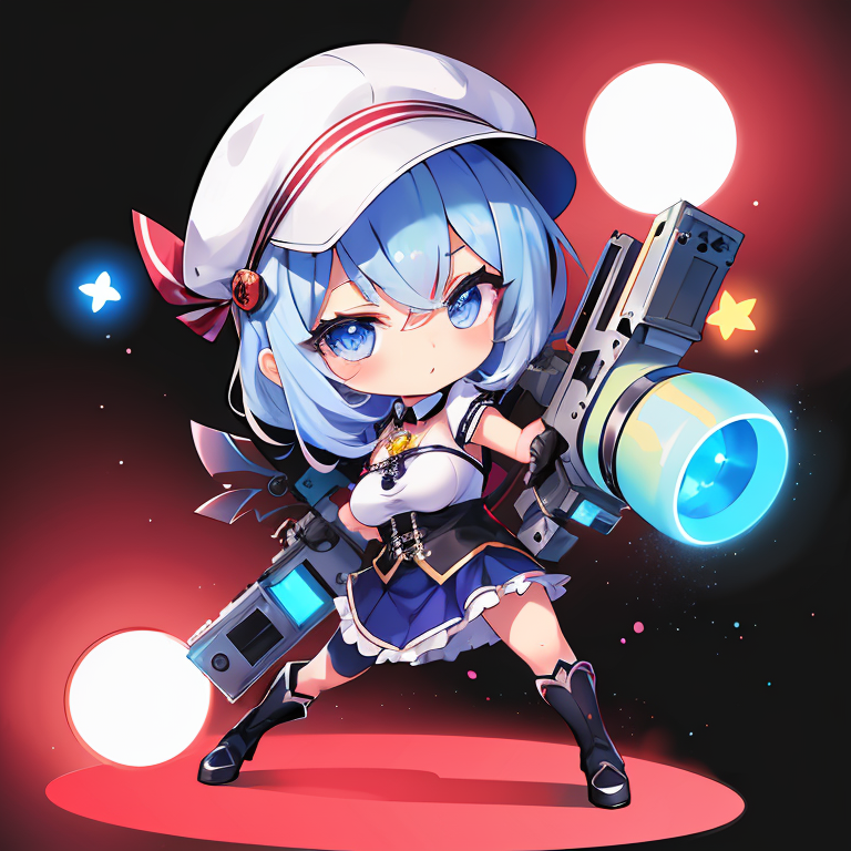 ちびキャラビームライフル装備少女 / Chibi Character Beam Rifle Equipped Girl