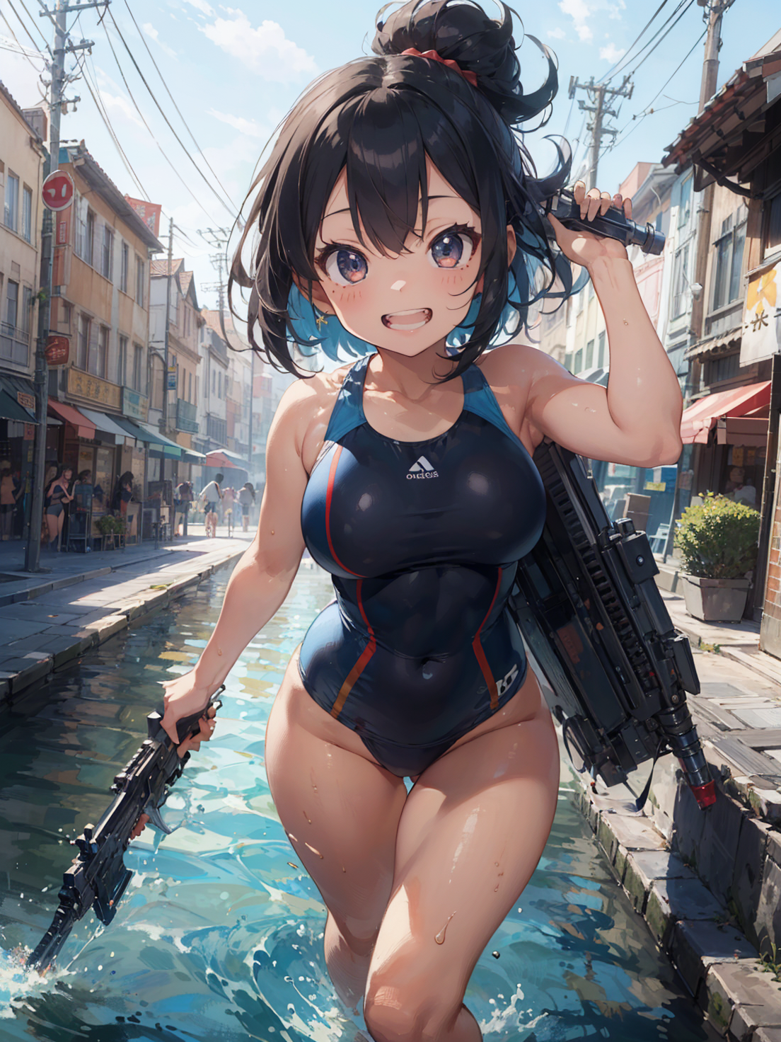 ぽっちゃり水着武装少女 / chubby swimsuit armed girl